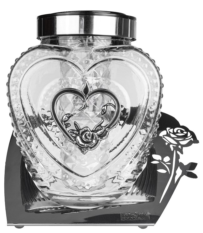 Znicz solarny LED w kształcie serca LPS1 – pamięć wyrażona światłem